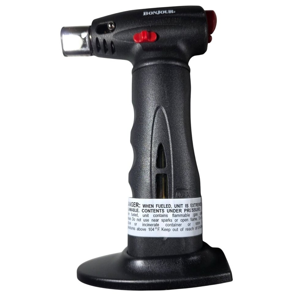 Culinary Torch For Crème Brûlée BonJour Chefs Tools Adjustable Flame Fuel Gauge